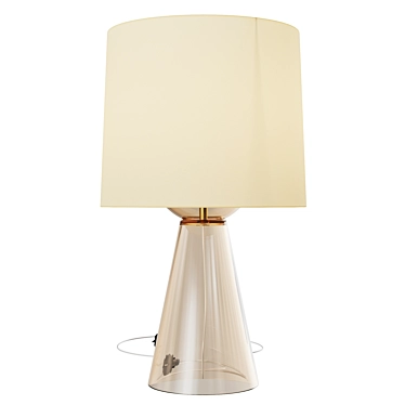 Elegant Baker Brass Waistline Table Lamp 3D model image 1 