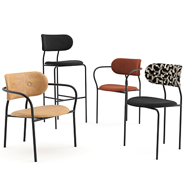 GUBI Coco Chairs: Modern Elegance in Every Seat 3D model image 1 
