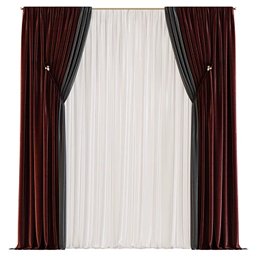 Revamped Curtain Design 3D model image 1 