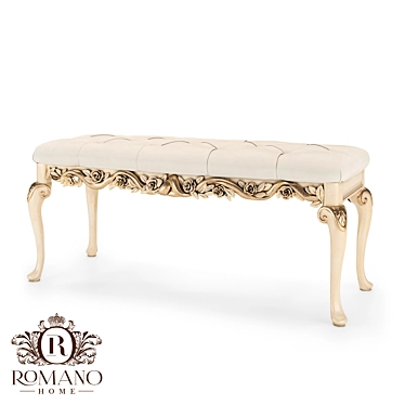 Handcrafted Nicole Bench: Custom-made Italian Design 3D model image 1 