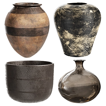 Modern Vases Set for V-Ray and Corona 3D model image 1 