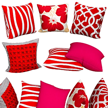 Cozy Chic Decorative Sofa Pillows 3D model image 1 