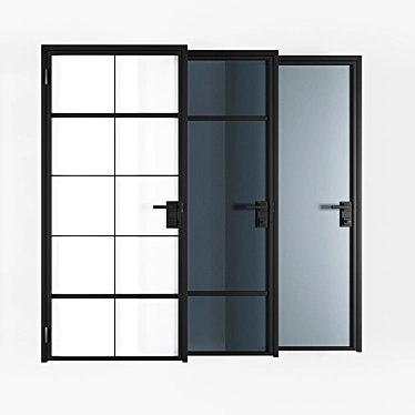 Title: Sleek Swing Doors by Ginterio 3D model image 1 