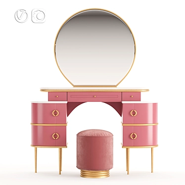 Elegant Zelda Vanity Table 3D model image 1 