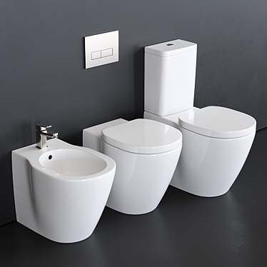 Connect Collection: Close Coupled Toilet 3D model image 1 