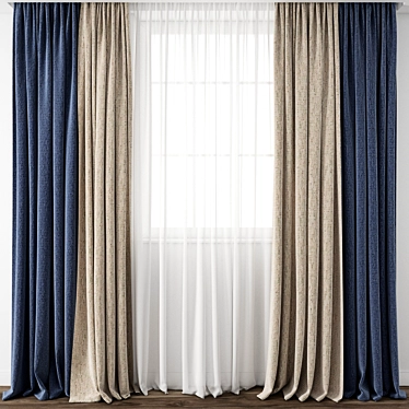 Exquisite Curtain Model: 3D OBJ & 3DS Max 3D model image 1 