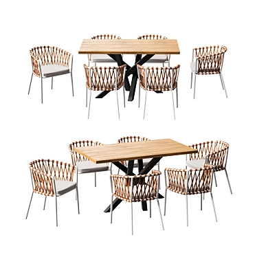 4union Dining Set: Elegant, Modern, and Functional 3D model image 1 