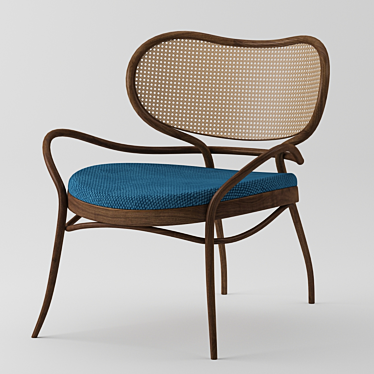 Nigel Coates Lehnstuhl Chair: Sophisticated Design with Refined Cane Backrest 3D model image 1 