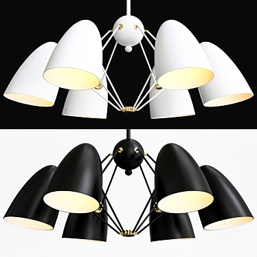 JLYLITE 6-Light Sputnik Pendant 3D model image 1 