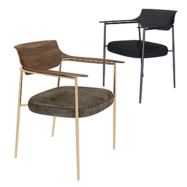 Modern Ella Dining Chair 3D model image 1 