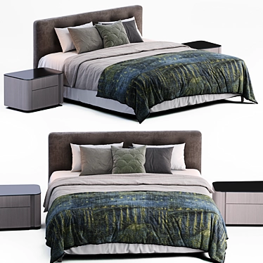 Elegant Minotti Andersen Bed 3D model image 1 