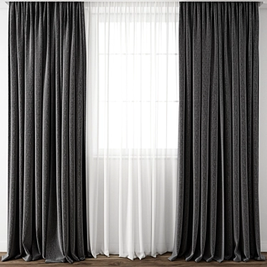Elegant Curtain Design 3D model image 1 