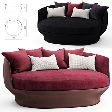 Giorgetti All Around Loung: The Perfect Lounging Companion 3D model image 1 