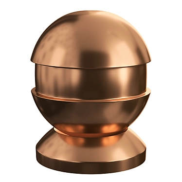 Elegant Bronze Metal Decoration 3D model image 1 
