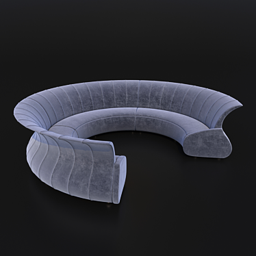 Sculptural Circle Sofa: Eclipse by Desforma 3D model image 1 