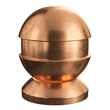 Elegant Brushed Bronze Metal 3D model image 1 