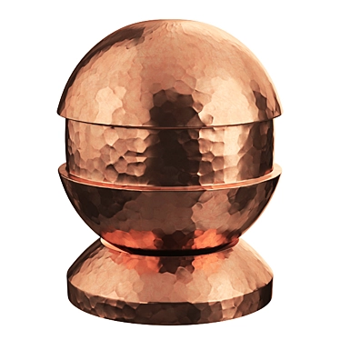 Handcrafted Hammered Copper Bowl 3D model image 1 
