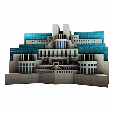 SIS HQ: Iconic London Building 3D model image 1 