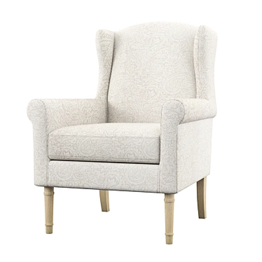 Cozy Comfort Jaxx Wingback Chair 3D model image 1 