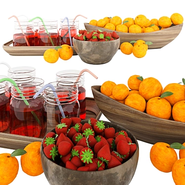 Fruit Decoration Set 3D model image 1 