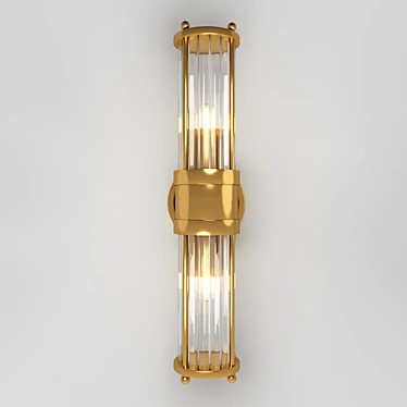 Modem Brass Pendant Light 3D model image 1 