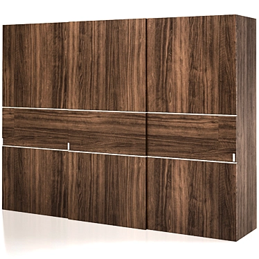 Sleek Sliding Wardrobe Furniture 3D model image 1 