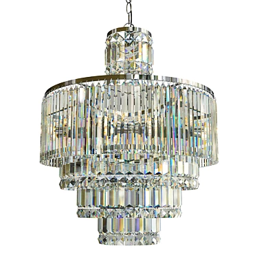 Elegant Rossborough Crystal Chandelier 3D model image 1 