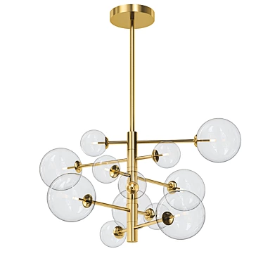 Elegant Argento Chandelier - Timeless Neoclassical Design 3D model image 1 