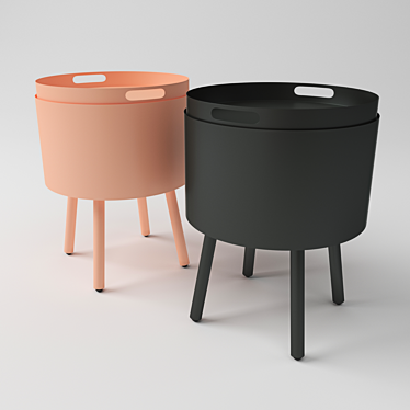 Coubadi Bedside Table - Stylish & Functional 3D model image 1 