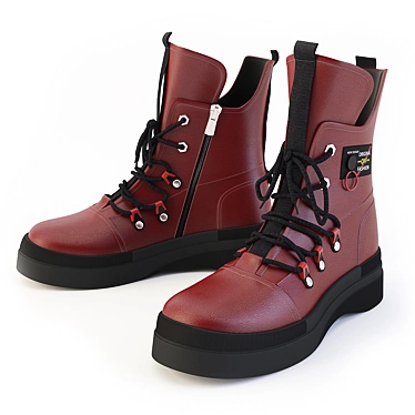 Stylish Men's Boots 3D model image 1 
