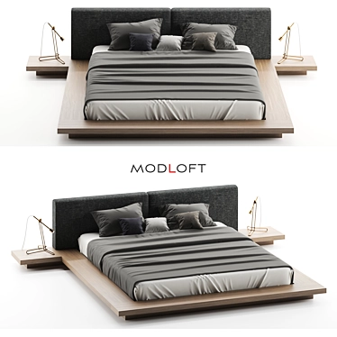 Sophisticate your space with Modloft Worth Bed 3D model image 1 