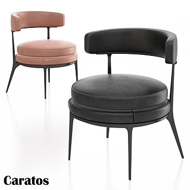 Elegant Caratos Armchairs: Crafted by Antonio Citterio- 3D model image 1 