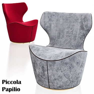 Elegant Compact Armchair: Piccola Papilio 3D model image 1 