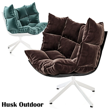 Outdoor Elegance: Husk Armchair by URQUIOLA 3D model image 1 