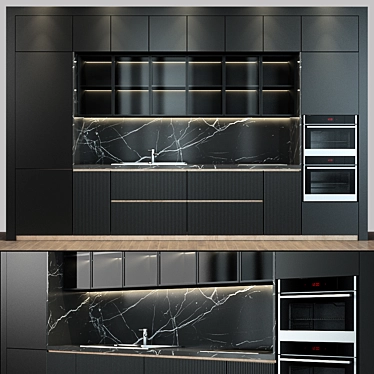 Modern Kitchen Organizing Solution 3D model image 1 