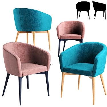 Sleek Torino Chair // Габарит 600 х 580 х h770 мм 3D model image 1 