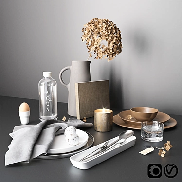 Title: Sleek Minimal Tableware 3D model image 1 