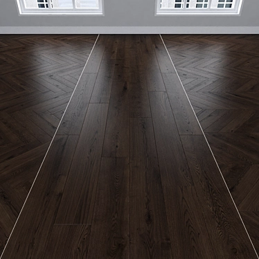 Oak Parquet: Herringbone, Linear, Chevron 3D model image 1 