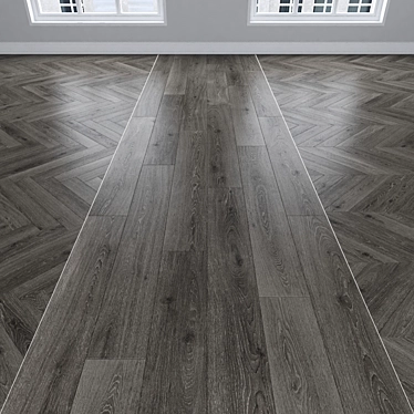 Gray Oak Parquet - Herringbone, Linear, Chevron 3D model image 1 