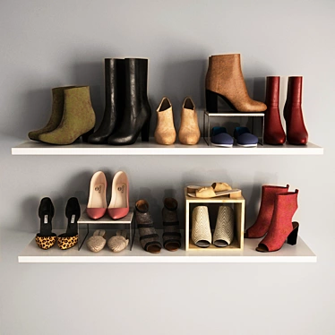 Sleek Women's Shoes Collection 3D model image 1 
