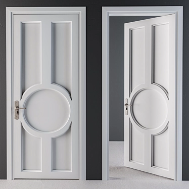 Elegant White Door: Neo-Classic 3D model image 1 