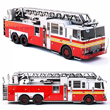 PolyFire: High-Quality 3D Fire Truck 3D model image 1 