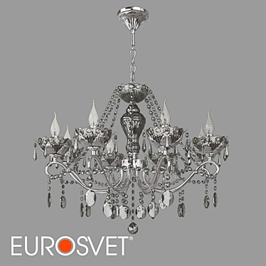 Elegant Teodore Crystal Chandelier 3D model image 1 