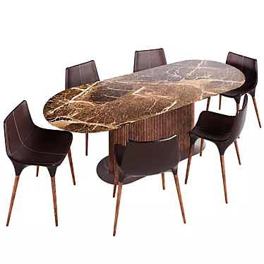 Italian Designer Alf DaFre Rigadin Dining Table 3D model image 1 