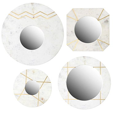 Stone Mirror Decor: Elegant Decorative Mirrors 3D model image 1 