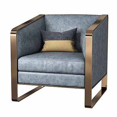 Elegant Yvette Accent Chair 3D model image 1 