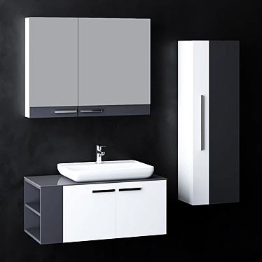 Contemporary Bath Vanity | No. 044 3D model image 1 