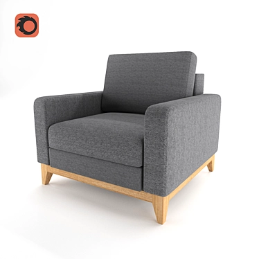 Modern.Gray.Armchair.Milano.Gryton 3D model image 1 
