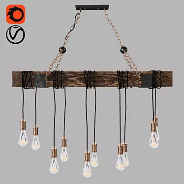 Modern Adjustable Ceiling Light 3D model image 1 