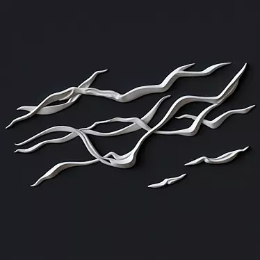 Sleek Wall Decor: Modifiable Design 3D model image 1 